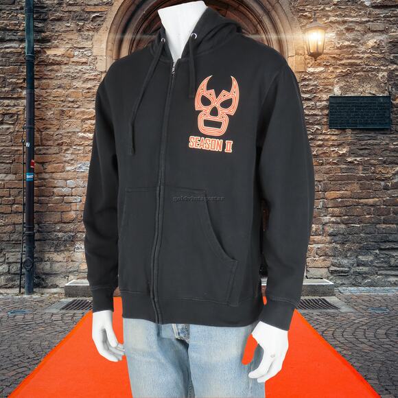 Lucha Underground Season II Mask Logo Full Zip Hoodie M - Picture 5 of 8